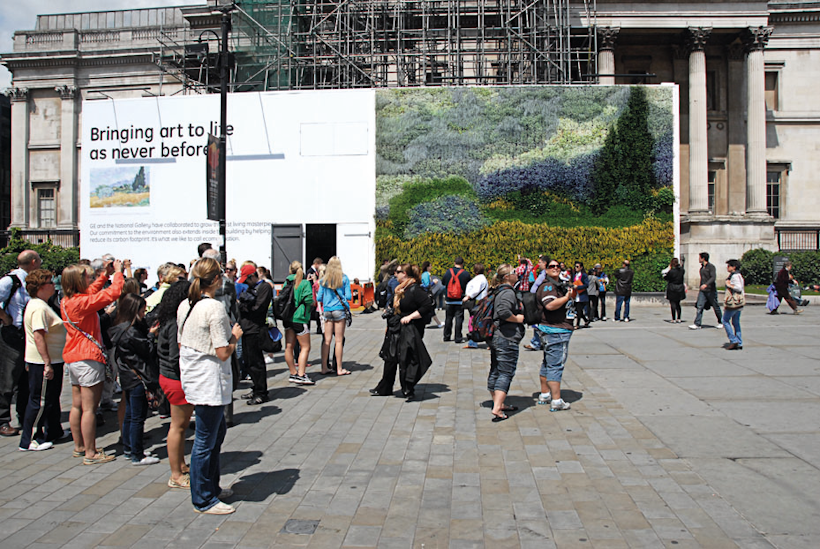 Our living wall installed in Trafalgar Square for nine months did not suffer any vandalism despite being one of the busiest locations in the city.
